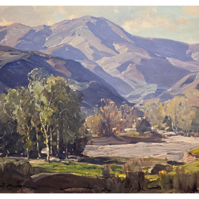 Hanson Duvall Puthuff –Southern California Arroyo Landscape-Original 1930s Oil Painting For Sale In Los Angeles - Image 6 of 11
