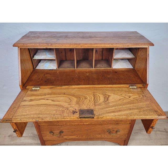 Wood Vintage Elm Secretary, 1930s For Sale - Image 7 of 18