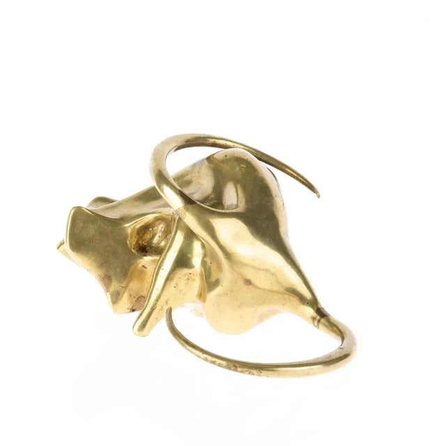 Abstract Modern Rat Sculpture in Brass by F. Suarez For Sale - Image 4 of 7