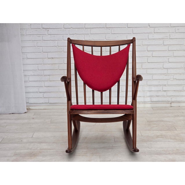 Vintage Danish Rocking Chair by Frank Reenskaug for Bramin, 1960s For Sale - Image 12 of 18