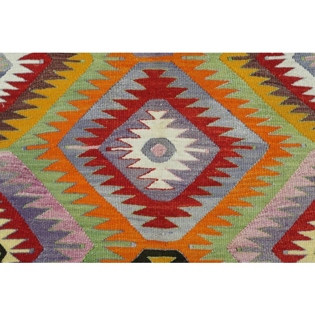 Vintage Turkish Kilim Rug- 5′7″ × 9′6″ For Sale - Image 9 of 13