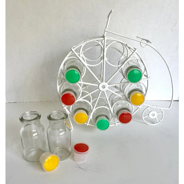 White Vintage Bicycle Seasoning Rack For Sale - Image 8 of 9