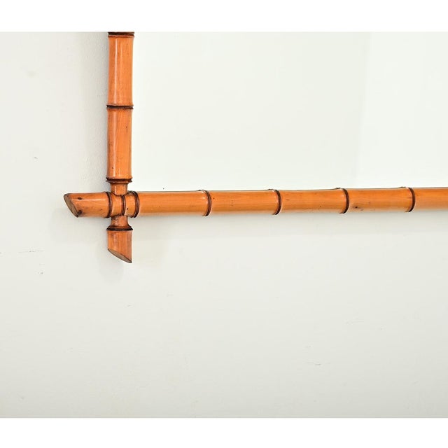 French 19th Century Faux Bamboo Mirror For Sale - Image 4 of 9