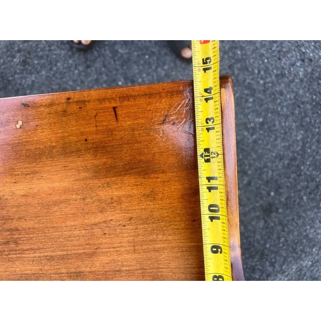 19th Century 19th Century Antique Federal Style Solid Yellow Pine 2 Tier Washstand Bedside Table. For Sale - Image 5 of 12