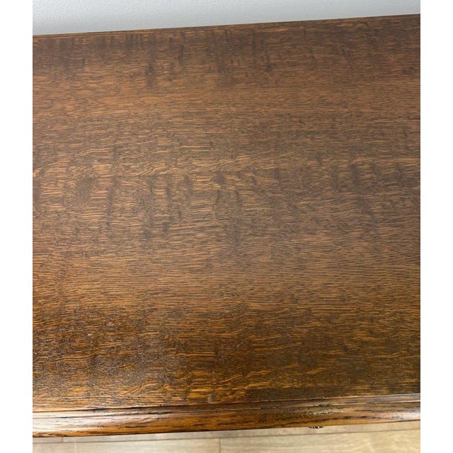 Vintage French Louis XVI Style Carved Oak Chest of Drawers For Sale - Image 13 of 14