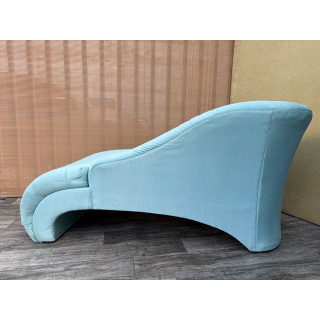 1990s Postmodern Art Deco Revival Chaise Lounge by Carson's Furniture. For Sale - Image 9 of 18