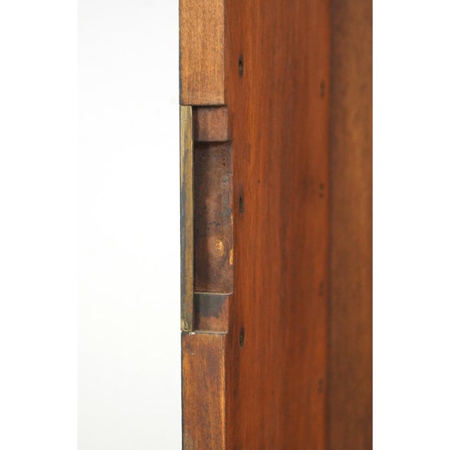 Vintage European Glass Front Wood Vitrine Cabinet For Sale - Image 4 of 12