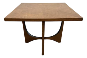 Mid Century Modern Attributed Broyhill Brasilia Walnut Lamp Table