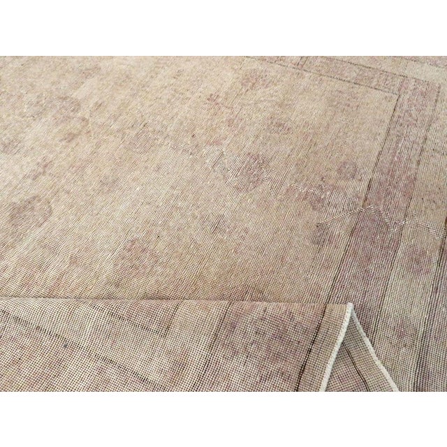 Distressed Style Late 20th Century Handmade East Turkestan Room Size Carpet For Sale - Image 9 of 10