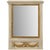 Wood French Mirror in Small Size With Antiqued Glass and Gold Swag Motif on Beige For Sale - Image 7 of 7