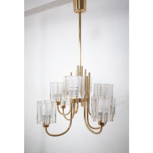 Crystal Glass Chandelier from Peill & Putzler, 1970s For Sale - Image 11 of 18