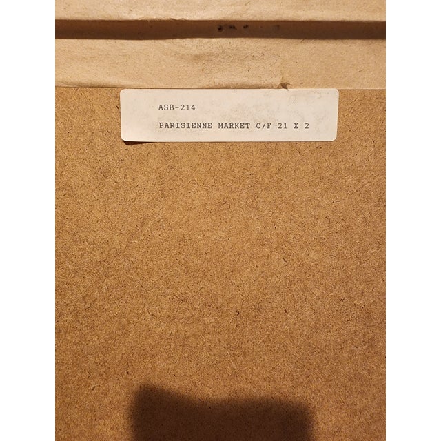 Victorian ​Antique French Ornate Gilt Frame Canvas Print: "Parisienne Market" by v.g. Gilbert, House of Troy For Sale - Image 3 of 5