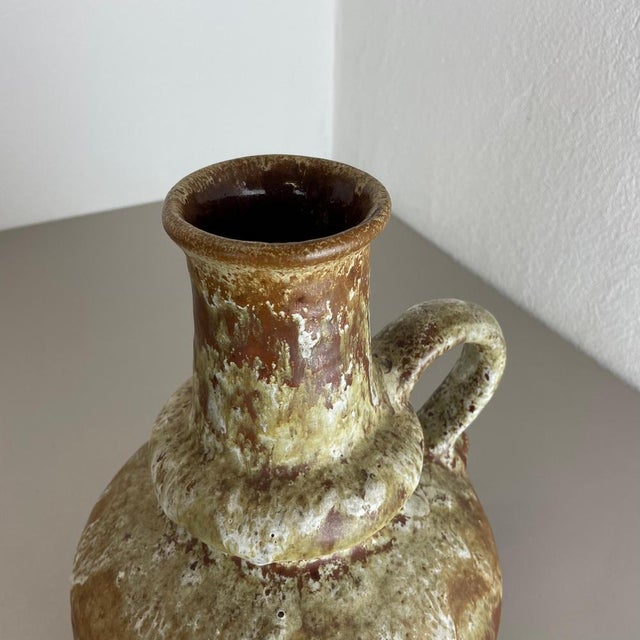 Brutalist WGP Pottery Fat Lava Multi-Color Vase Object from Ruscha, Germany, 1970s For Sale - Image 12 of 18