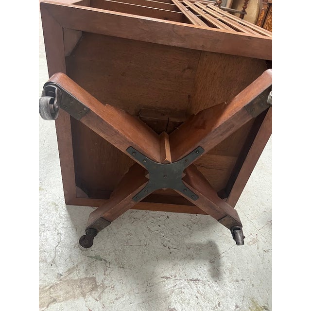 Walnut Rotating Bookcase, 20th Century For Sale - Image 6 of 15
