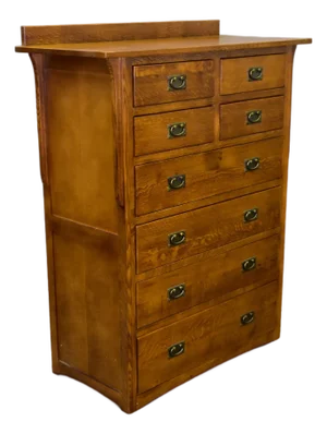 Mission Quarter Sawn Oak 8 Drawer Dresser