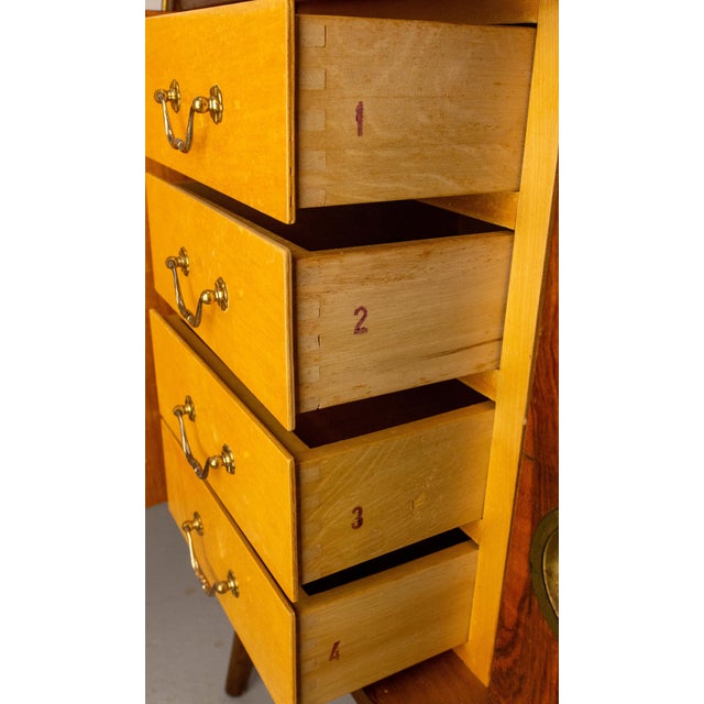 20th Mid-Century Bar Cocktail Cabinet in Walnut & Marble, France For Sale - Image 15 of 18