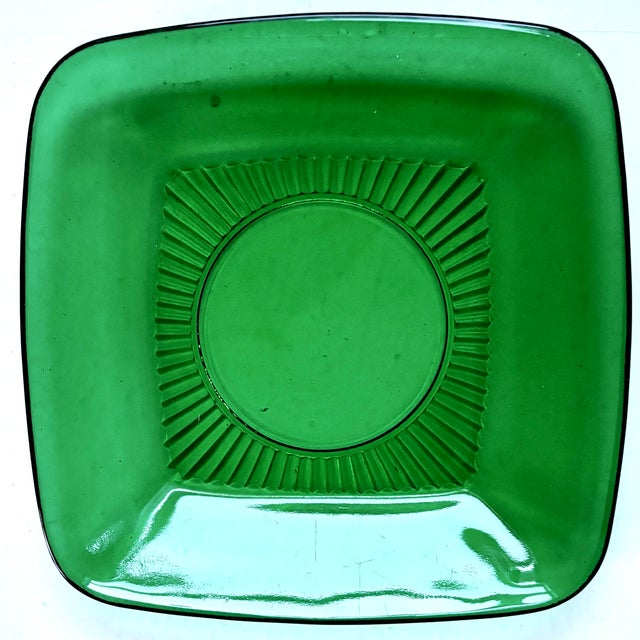 1950s Mid Century Modern Depression Glass Plates & Bowls by Anchor Hocking- 8 Pieces For Sale - Image 5 of 8