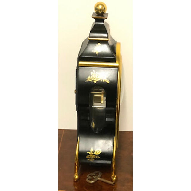 Black Antique Wall Clock with Key from Zenith Neuenburg, 1920s For Sale - Image 8 of 10