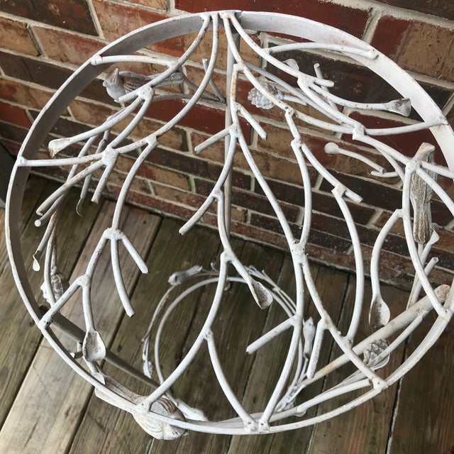 1970s 1970s Mid Century Indoor Outdoor Plant Stand Cardinal and Pine Tree Design For Sale - Image 5 of 12