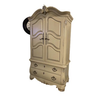 Thomasville Bellasera Collection Wardrobe Armoire in Riviera Pearl For Sale