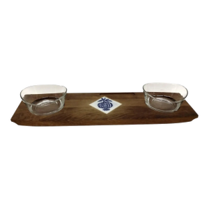 Ernest Sohn Mid-Century Cheese Dip Walnut Platter