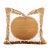 18"sq Gold & White Medallion Suzani Pillow Cover For Sale