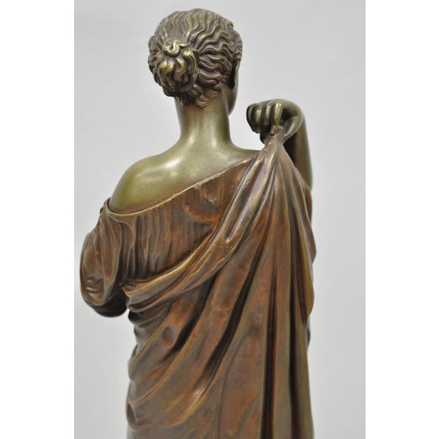 Antique 19th C. Ferdinand Barbedienne Bronze Diana Gabies Statue Sculpture For Sale - Image 14 of 17