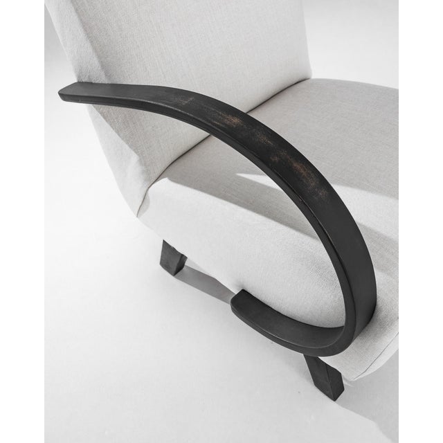Mid-Century Modern 1950s Czech Wooden Armchair by J. Halabala For Sale - Image 3 of 5