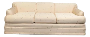 Americans of Martinsville Peach Postmodern Three-Seat Sofa, 1980s
