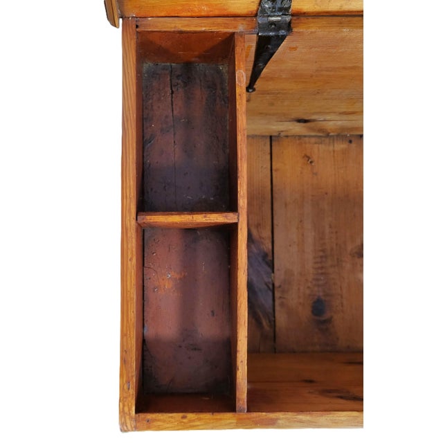 19th C American Blanket Chest Trunk Steamer For Sale - Image 12 of 16