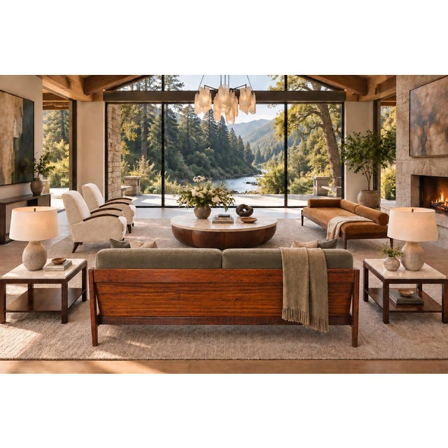 Brazilian Modern Sofa in Rosewood and Celadon Mohair, Attributed to Jean Gillon, Brazil, 1960s - Lot 703 For Sale - Image 9 of 18