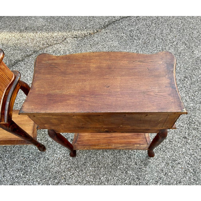 1980s 1980s Vintage Pair of Rustic Palecek Style Rattan End Tables For Sale - Image 5 of 7