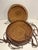 Antique Ethiopian Agelgil Woven Rattan & Leather Covered Basket 10" Diameter For Sale In Los Angeles - Image 6 of 11