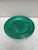 French Green Majolica Leaves Plate Montereau, circa 1890.