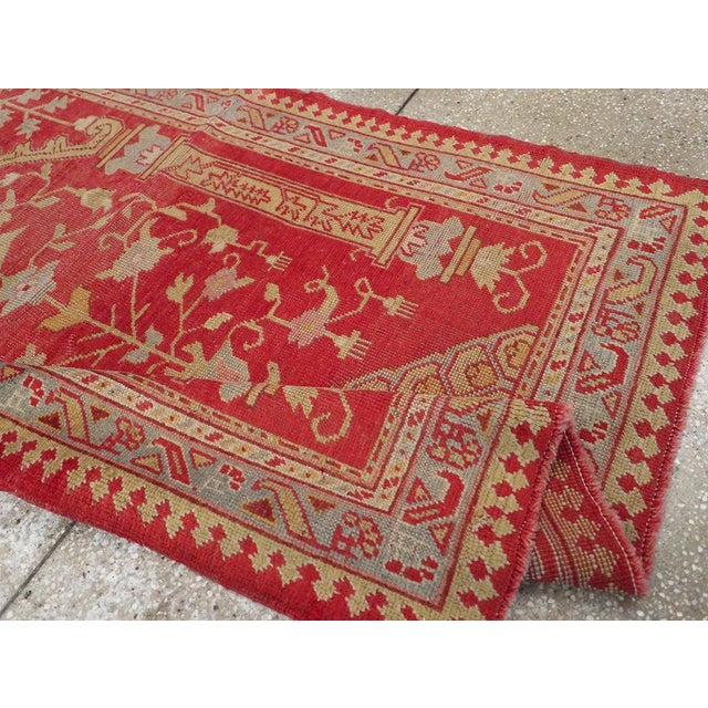 Textile Galerie Shabab Collection Early 20th Century Turkish Oushak Throw Rug For Sale - Image 7 of 8
