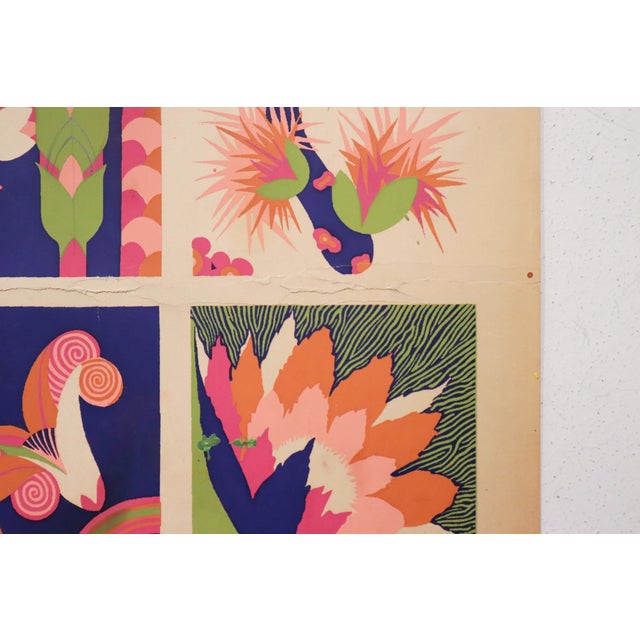 1920s 1928 American Botanical Design Pochoir, Inspirations (Book B, Plate 17), André Durenceau For Sale - Image 5 of 5