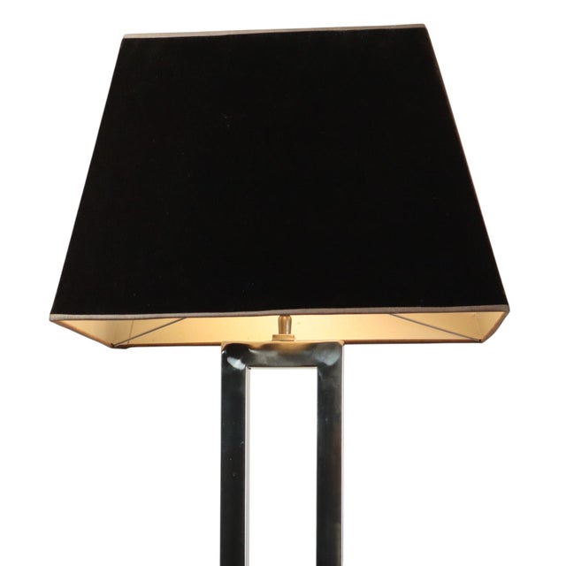 Floor Lamp in Stainless Steel and Granite Base For Sale - Image 15 of 18