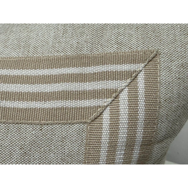 Thom Filicia Home Collection Striped Border Decorative Pillows, Pair For Sale - Image 9 of 12