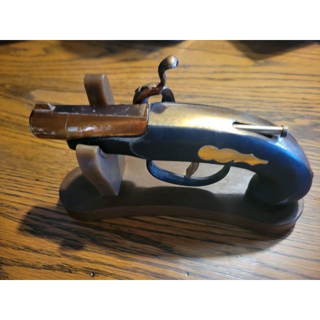 Vintage Mid-Century Pistol-Shaped Lighter For Sale - Image 11 of 12