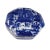 Mid-Century Modern Vintage Flow Blue Porcelain Octagonal Trinket Box in Staffordshire Tradition For Sale - Image 3 of 10