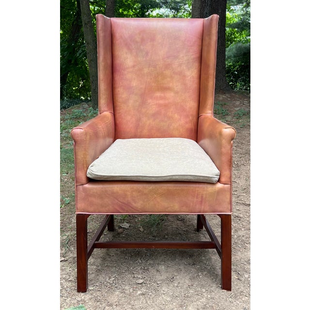 Hickory Chair Furniture Company Hickory Chair Leather Delaware Host Chairs - A Pair For Sale - Image 4 of 12