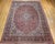 1900 - 1909 Early 20th Century Persian Kashan Rug, Hand-Knotted Wool & Cotton, Floral Garden Pattern, Brick-Red & Ivory, 9x12 For Sale - Image 5 of 13