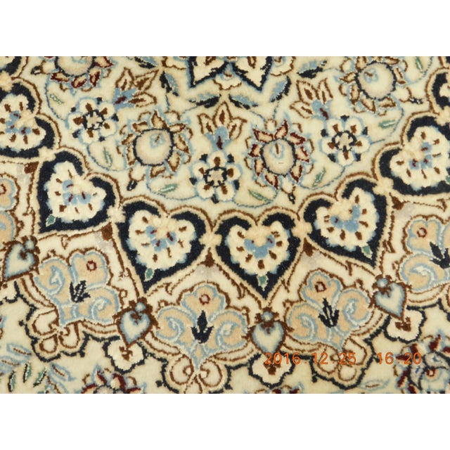 Persian Wool & Silk Rug - 6'10"x 6'10" For Sale - Image 9 of 10