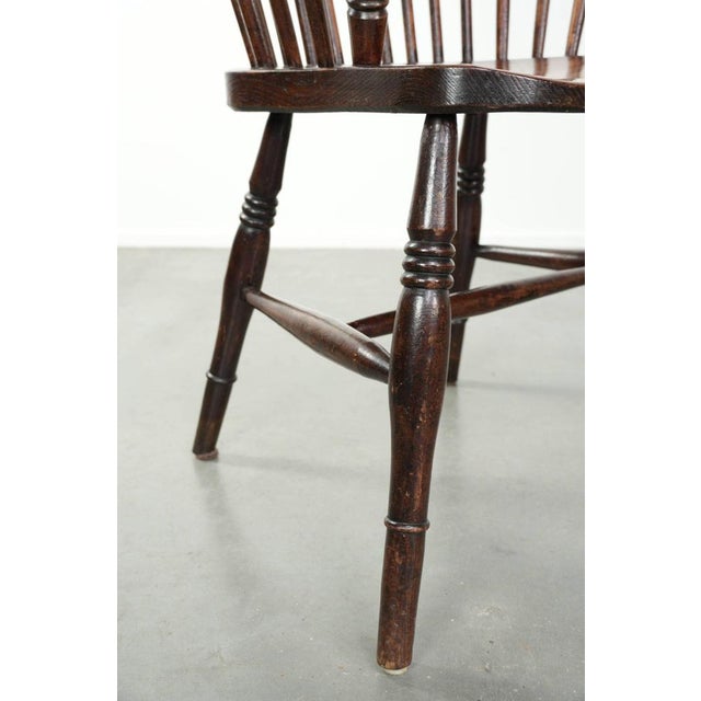 Antique English Windsor Highback Chair, 19th Century For Sale - Image 11 of 14
