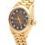 Vintage Rolex Datejust reference 6917 features a brown dial with factory-set round diamond hour markers and gold hands...