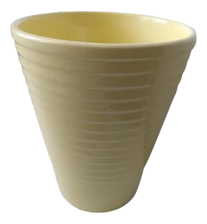 Mid 20th Century Vintage Yellow Ceramic German Vase