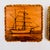 1970s Vintage Folk Art Pen & Ink Petite Sailboat Art, Signed - Nautical Wood Plaques - Set of 2 For Sale - Image 5 of 18