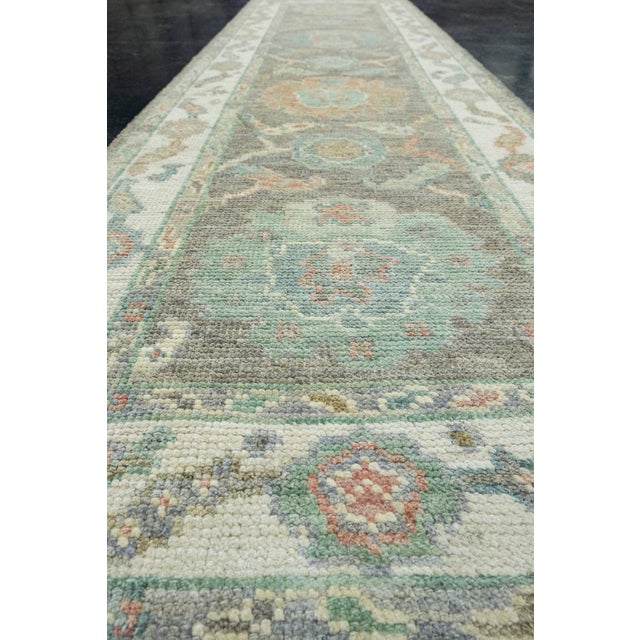 Gray Turkish Oushak Runner Rug 2'9" x 8'4" #17550 For Sale - Image 8 of 8
