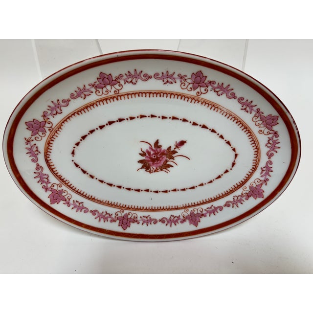 Nouvelle Compagnie Des Indes Apponyi Purple Porcelain Serving Dish, Hand-Painted For Sale - Image 9 of 12