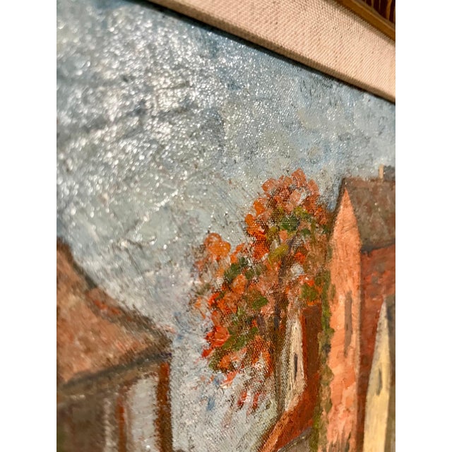 American Hildegarde Hamilton, Impressionist Oil Painting Dominican Landscape Scene Hildegarde Hamilton, Mid-20th Century For Sale - Image 3 of 5